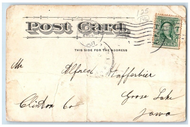 1907 Boys Coins Declaring A Dividend Chicago Illinois IL Posted Antique Postcard