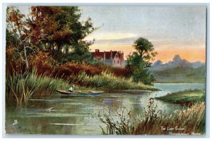 c1910 The Last Gleam Mapledurham House England Aquarette Tuck Art Postcard