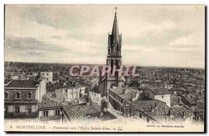 Old Postcard Panorama towards Montpellier & # 39eglise Sainte Anne