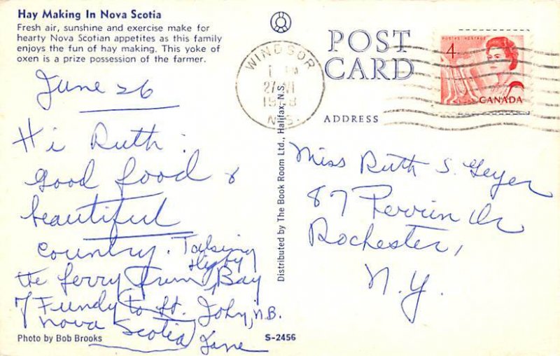 Hay Making Nova Scotia Farming 1968 