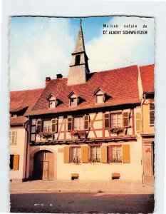 Postcard Birthplace of Dr. Albert Schweitzer Kaysersberg-Vignoble France