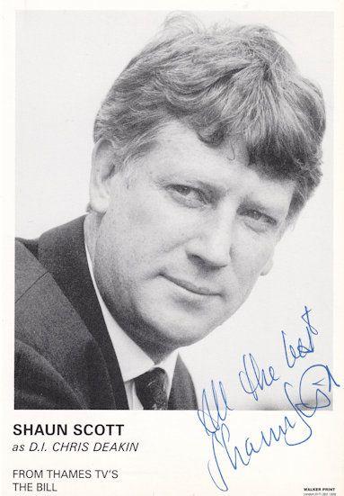 Shaun Scott DI Chris Deakin ITV The Bill Hand Signed Cast Card Photo