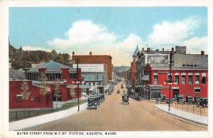 Augusta Maine Water Street Antique Postcard J53221