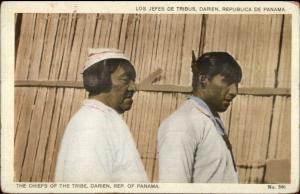 Native Indian Chiefs of the Tribe Darien Panama c1920 Postcard