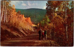 Postcard ROAD SCENE Santa Fe New Mexico NM AL9539