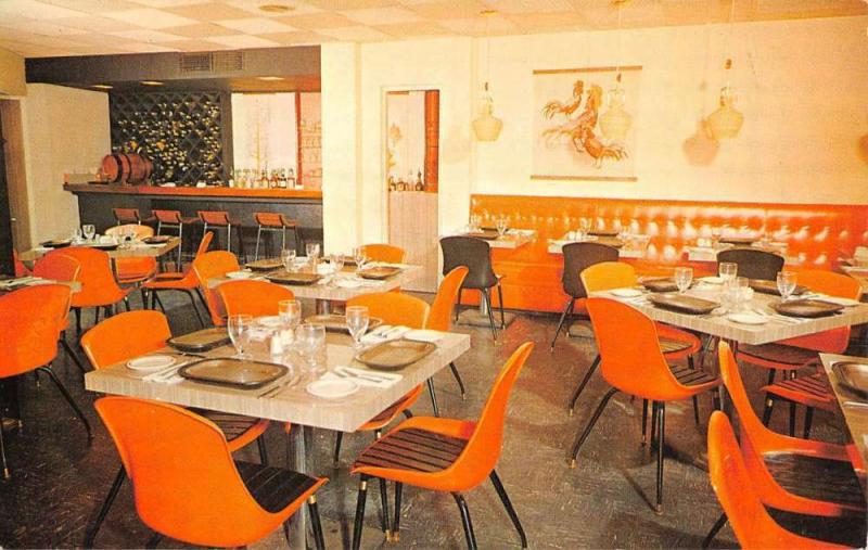 Santurce Puerto Rico La Ronde Steak Room Interior Vintage Postcard K37986