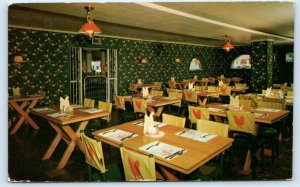 AURORA, IL Illinois ~ HARMONY HOUSE Restaurant Interior c1950s Roadside Postcard