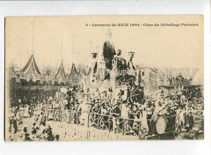 3037457 FRANCE Carnival Nice 1908 Deballage Parisien Vintage PC