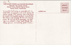 Ghost Town & Calico Railroad Knott's Berry Farm Buena Park CA Postcard G70 