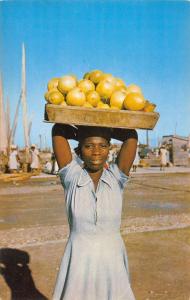 Port Au Prince Haiti Tantine Native Fruit Carrier Vintage Postcard K57246