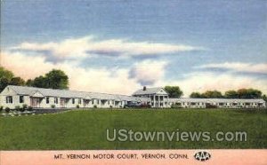 Mount Vernon Motor Court - Connecticut CT Postcard