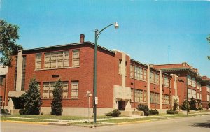 Postcard 1950s Indiana Peru High School occupation Dexter IN24-1282