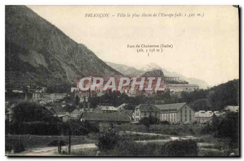 Postcard Old City Briancon the highest in Europe