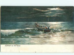 Divided-Back BOAT SCENE Great Nautical Postcard AB0418