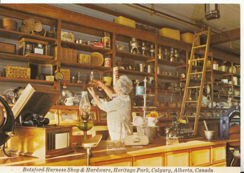 Canada Postcard - Botsford Harness Shop and Hardware -  Alberta - Ref 17397A