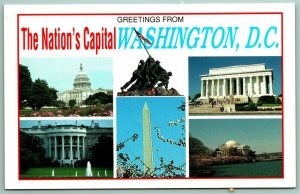 Multiview Greetings From Washington DC UNP Unused Chrome Postcard I13