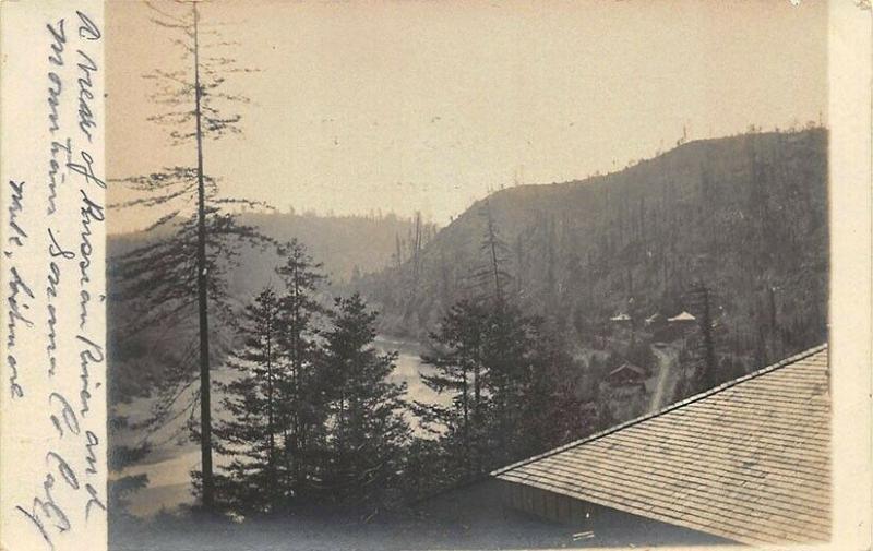 Russian River and Mountain Sonoma County CA Real Photo Postcard