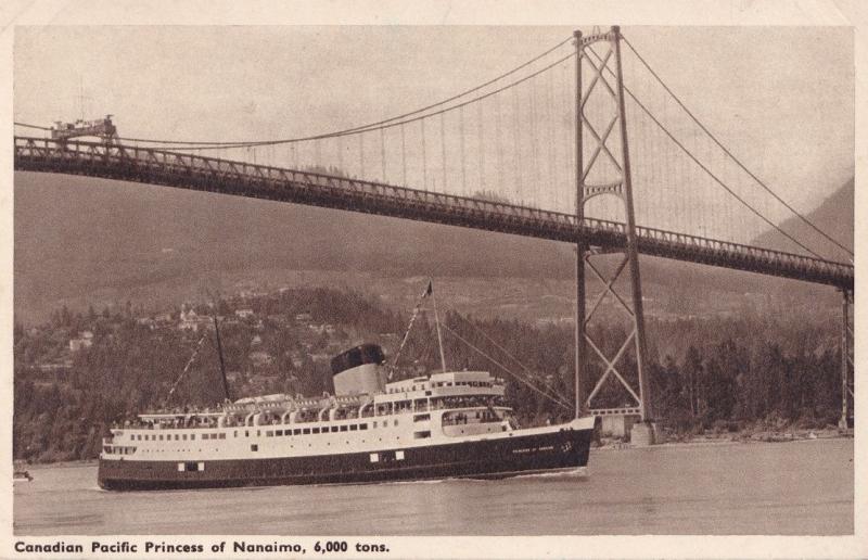 Princess Of Nanaimo Canadian Pacific Line Ship Postcard