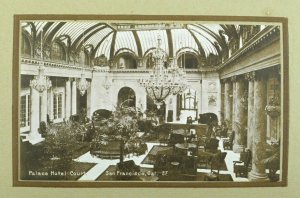 C.1910 Palace Hotel Court, San Francisco, Calif. Vintage Postcard P103