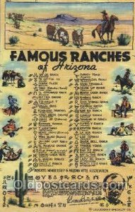 Famous Ranches Western Cowboy, Cowgirl Unused 