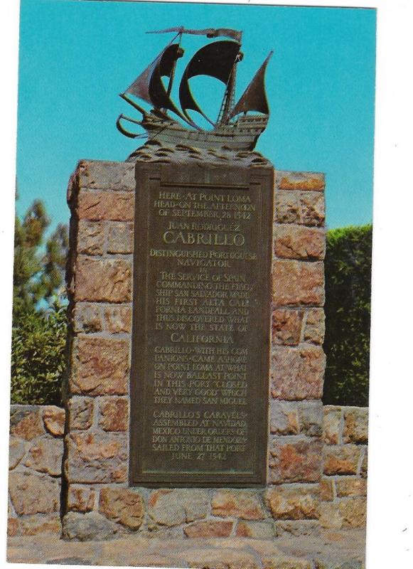 Monument Juan Cabrillo Spanish Navigator Discovered California 1542  Point Loma