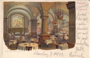 GRUSS Aus Ratskeller, Hamburg, 1903, Wine Locale, Artist Type, Cafe, Restaurant