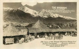 1920s RPPC Postcard Wigwam Arcadia CA Route 66 Foothill Blvd San Gabriel Valley