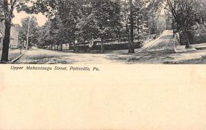 Pottsville Pennsylvania scenic view Upper Mahantonga St antique pc Y12918