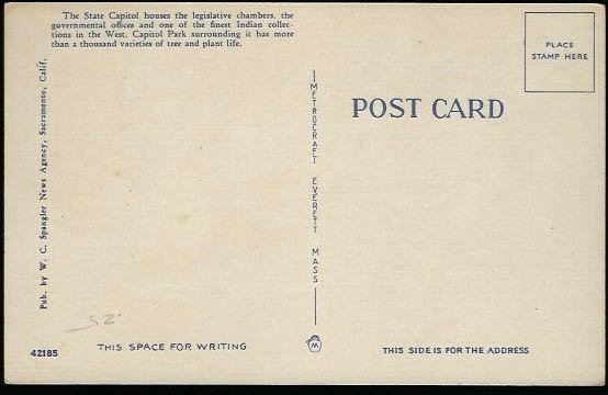 41-STATE CAPITOL SACRAMENTO CAL. #2 (.25)