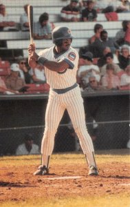 POOKIE BERNSTINE IOWA CUBS BASEBALL BLACK AMERICANA POSTCARD (1980s)