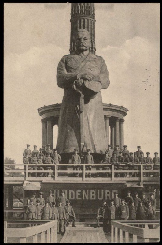 Germany WWI General von Hindenburg Patriotic Massive Statue PPC G67419