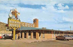 Bucking Horse Lodge US 30 Rawlins Wyoming 1965 chrome postcard