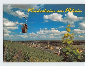 Postcard Blick auf Rüdesheim mit Seilbahn, Rüdesheim, Germany