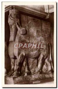 Postcard Old Louvre Taurus wing human head Sargon