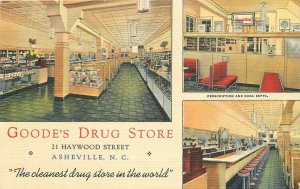 Postcard 1940s North Carolina Goode's Drug Store occupation 23-12222