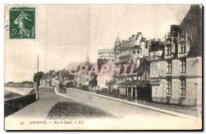 Old Postcard Amboise on the Quay
