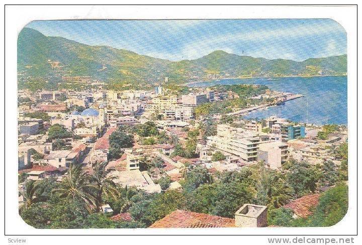 Panoramic view of Acapulco Bay, Mexico, 40-60s