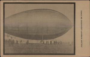 Italian Airship Dirigible Leonardo Da Vinco c1910 Postcard