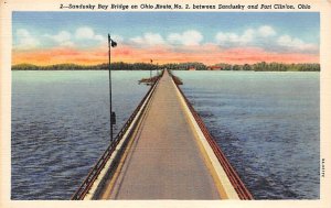 Sandusky Bay Bridge, Ohio Route No. 2 between Sandusky and Port Clinton - San...