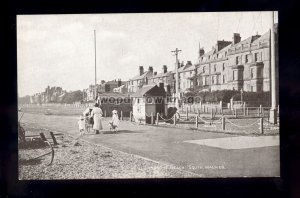 TQ3187 - Kent - Mother & Children walk along the Beach, South Walmer - postcard