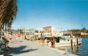 Pompano Beach Florida Charter Boats At Hillsboro Inlet Docks, Vintage PC U18052