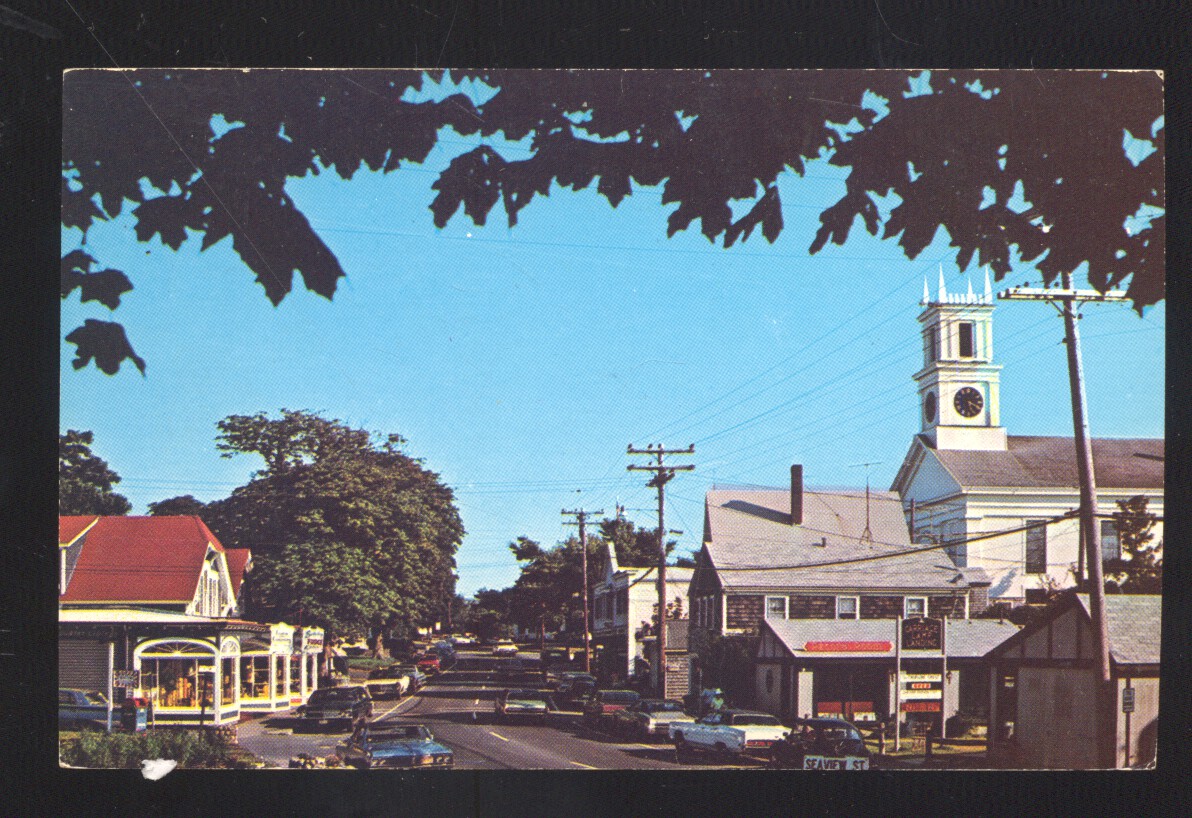 Chatham Massachusetts Cape Cod Downtown Main Street Scene Old Postcard Hippostcard