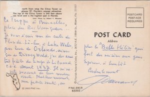 USA Florida Clermont Citrus Tower Orange Groves Vintage Postcard C361