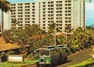 Hawaii The Kaanapali Resort Jitney Passes Bus Vintage Postcard 07.73