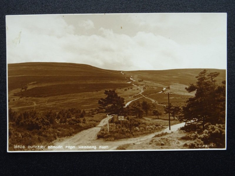 Somerset EXMOOR Dunkery Beacon from Webbers Post c1934 RP Postcard by Judges