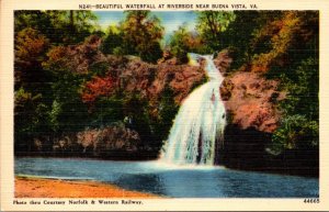 Virginia Beautiful Waterfall At Riverside Near Buena Vista