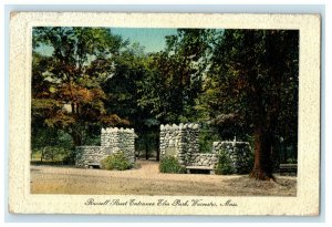 1913 Russell Street Entrance, Elm Park, Worcester, Massachusetts MA Postcard 