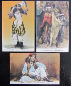 ARABIAN BEAUTIES LOT OF 3 ANTIQUE POSTCARDS