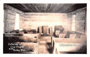 Interior of Log Chapel - Turkey Run, Indiana IN