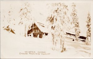 Grouse Mountain Chalet North Vancouver BC Irvine's Landing Cancel Postcard E77